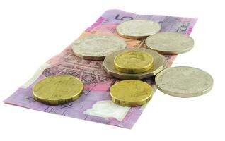 australiano dinheiro em branco foto
