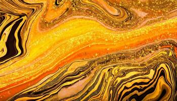 ai gerado abstrato laranja e amarelo mármore fundo foto