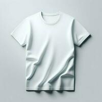 ai gerado branco camiseta brincar isolado em branco fundo foto