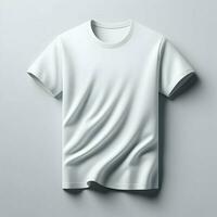 ai gerado branco camiseta brincar isolado em branco fundo foto