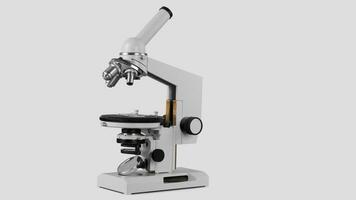 isolado microscópio em branco fundo foto