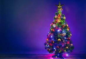 Natal, Natal véspera, Natal árvore, Natal luzes, Natal presente, Natal fundo, Natal atmosfera, Natal enfeites, alegre Natal, nevando flocos de neve foto