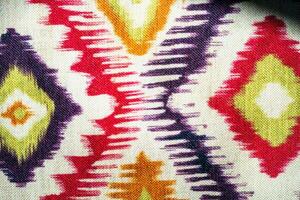 oriental Projeto colori uzbeque tecido cã Atlas, adras foto