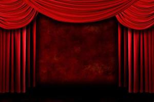 fundo de cortinas vermelhas de teatro foto