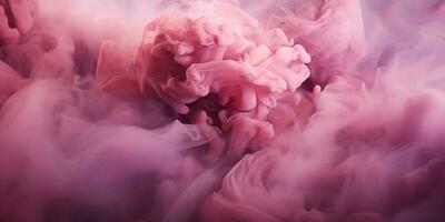 ai gerado Rosa Roxo fofo pastel tinta fumaça em uma Sombrio fundo. gerado de artificial inteligência. foto
