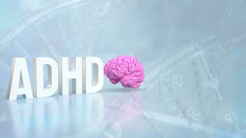 a adhd para médico ou Educação conceito 3d Renderização. foto