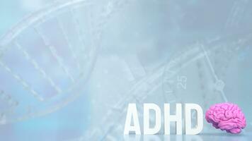 a adhd para médico ou Educação conceito 3d Renderização. foto