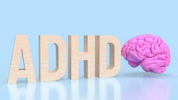 a adhd para médico ou Educação conceito 3d Renderização. foto