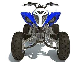 quad atv esporte bicicleta 3d Renderização em branco fundo foto