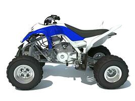 quad atv esporte bicicleta 3d Renderização em branco fundo foto