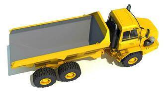 mineração despejo caminhão pesado construção maquinaria 3d Renderização em branco fundo foto