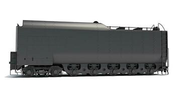 vapor trem carvão concurso carro 3d Renderização em branco fundo foto