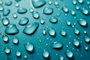 ai gerado azul tela de pintura adornado pingos de chuva crio a artístico exibição pano de fundo foto