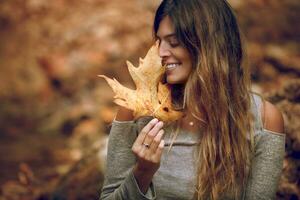 apreciando a natureza do outono foto