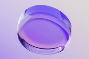 discurso bolhas em iridescente holográfico gradiente cores fundo. 3d forma bate-papo bolha. foto