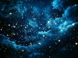 ai gerado estrelado azul noite céu. universo preenchidas com estrelas. generativo ai foto