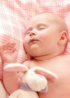 recém-nascido bebê adormecido foto