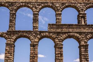 aqueduto dentro Segóvia, castilla y leão, Espanha. foto