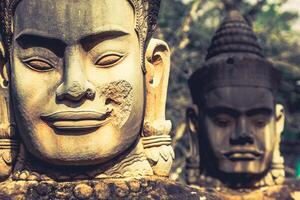 face. Angkor wat Angkor tom. Camboja foto