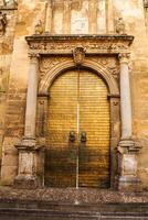 detalhe do a decoração do 1 do a muitos portas este pode estar encontrado dentro a mesquita do Córdoba - Espanha foto