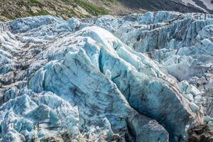 vista da geleira argentiere, chamonix, maciço do mont blanc, alpes, frança foto