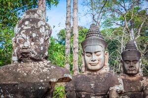 face. Angkor wat Angkor tom. Camboja foto