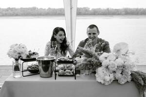 retrato do a recém-casados às a presídio foto