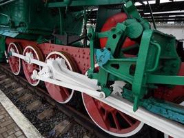 detalhes de transporte ferroviário da locomotiva, vagão foto