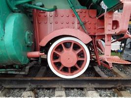 detalhes de transporte ferroviário da locomotiva, vagão foto