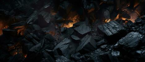 ai gerado hipnotizante fechar-se do carvão com dançando chamas. ai generativo. foto