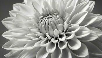 ai gerado uma Preto e branco foto do uma ampla flor