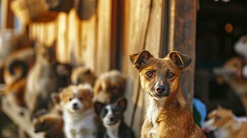 ai gerado animais fazer compras propaganda fundo com cópia de espaço foto