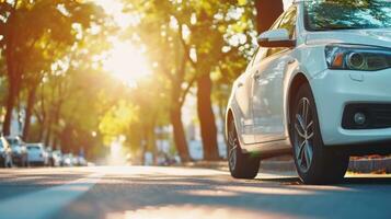 ai gerado carro alugando propaganda fundo com cópia de espaço foto