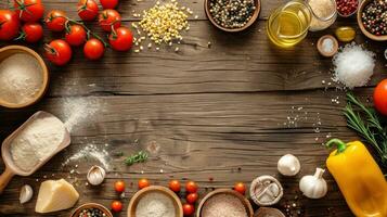 ai gerado cozinhando classe propaganda fundo com cópia de espaço foto