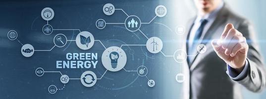 energia verde ecologia natural energia elétrica velocidade criativa. conceito de ecologia de tecnologia foto
