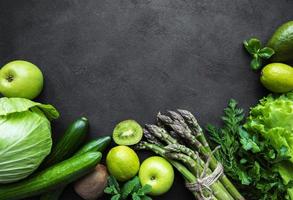 fundo do conceito de comida vegetariana saudável foto