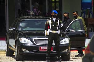 sorong, papua oeste, indonésia, 4 de outubro de 2021. visita de estado do presidente da indonésia, joko widodo.