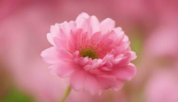 ai gerado uma Rosa flor é mostrando dentro frente do uma borrado fundo foto