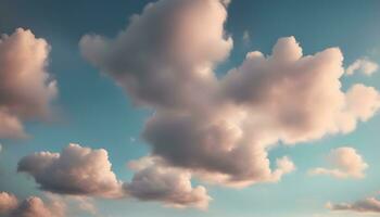 ai gerado nuvens sobre a oceano foto