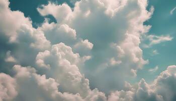 ai gerado uma avião vôo através a céu com alguns nuvens foto