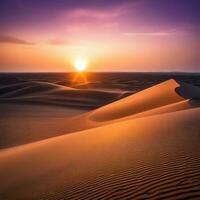 ai gerado deserto árabe panorama foto