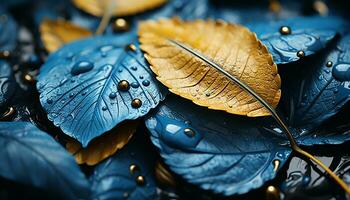 ai gerado frescor do outono molhado folha, vibrante cores, natureza beleza gerado de ai foto