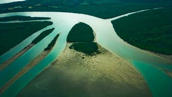 aéreo Visão do a rio dentro a riau ilhas foto