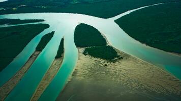 aéreo Visão do a rio dentro a riau ilhas foto