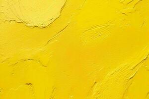 ai gerado fechar-se do empastar pintura abstrato rude amarelo arte pintura textura fundo. pró foto