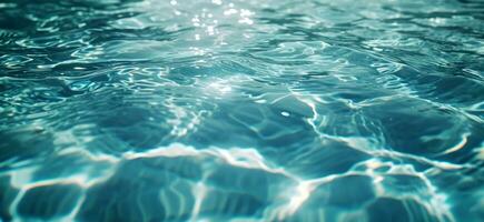 ai gerado a superfície do água por aí uma piscina olhando sobre isto foto