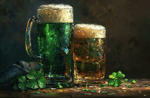 ai gerado st patrick's dia e Cerveja dentro Irlanda, st patrick's dia e irlandês Cerveja foto