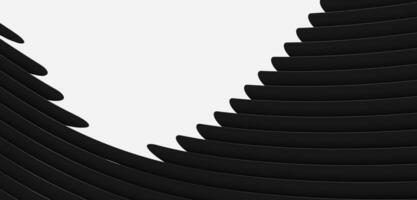 papel de parede linhas abstrato curvas curvado listras Preto e branco fundo moderno pano de fundo abstrato 3d ilustração foto