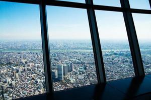 vista aérea da cidade da torre de tokyo. Japão foto