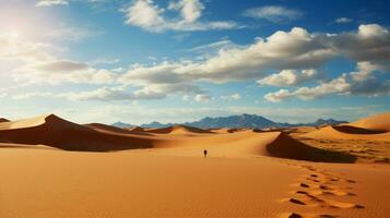 ai gerado nômade deserto estilo de vida fundo foto